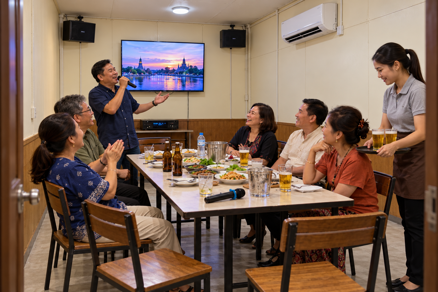 ภาพจำลองบรรยากาศห้องคาราโอเกะ